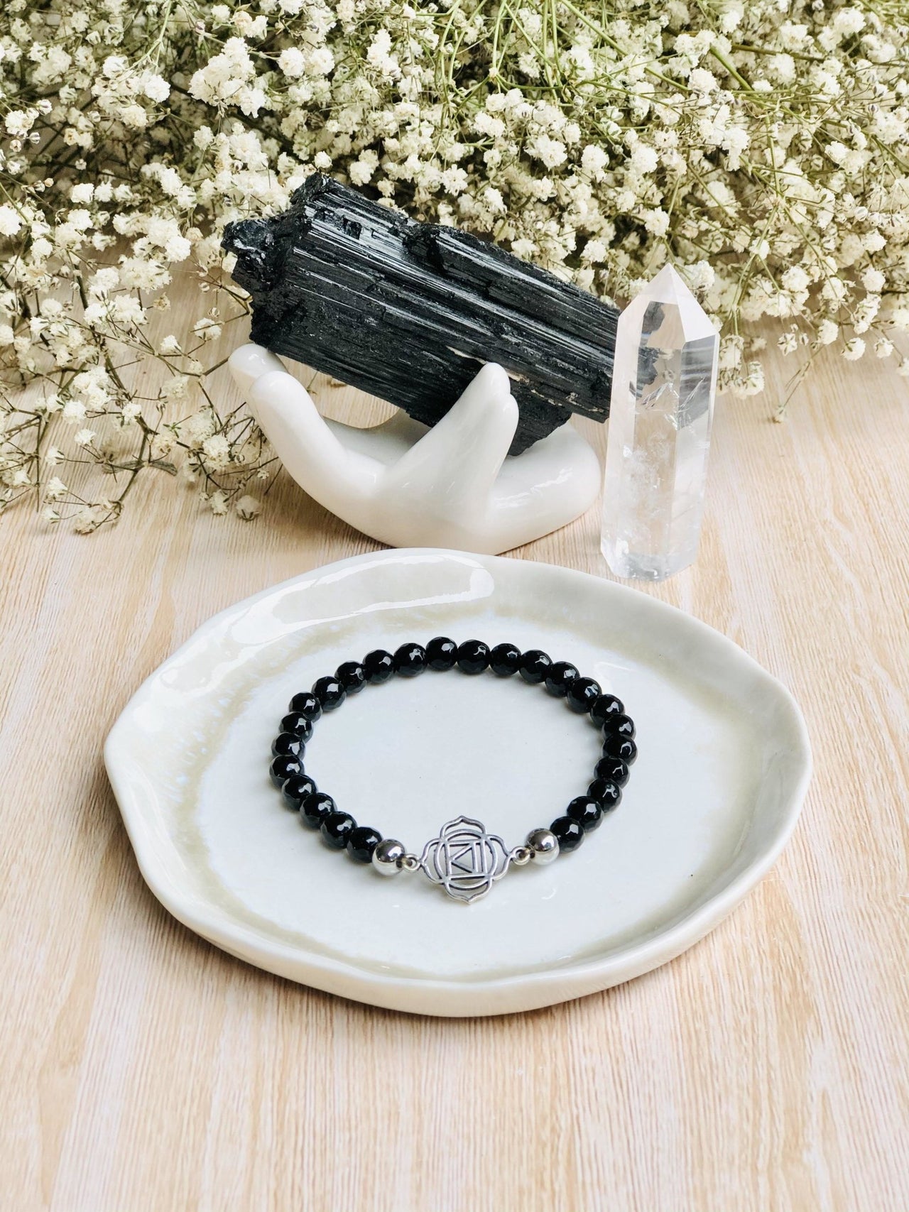 Black Obsidian ~ Root Chakra Crystal Bracelet - Sentient Creations