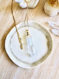 Thumbnail for Clear Quartz ~ Essential Oil Carrier Crystal Necklace - Sentient Creations