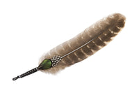 Thumbnail for Green Love - Heart Chakra Shamanic Feather Wand - Sentient Creations