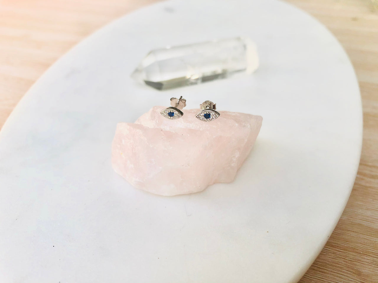 Protective Eye Studs ~ Sterling Silver