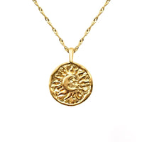 Thumbnail for Sister Moon ~ 18k Gold Coin Pendant