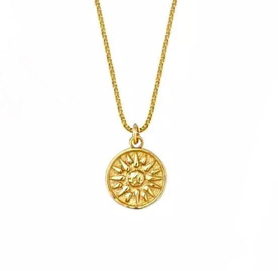 Salute to the Sun ~ 18k Gold Coin Pendant