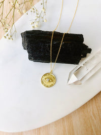 Thumbnail for Gold Protective Eye Coin Pendant Necklace
