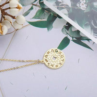 Thumbnail for Cosmic Light ~ Dainty Zodiac Necklace 18k Gold