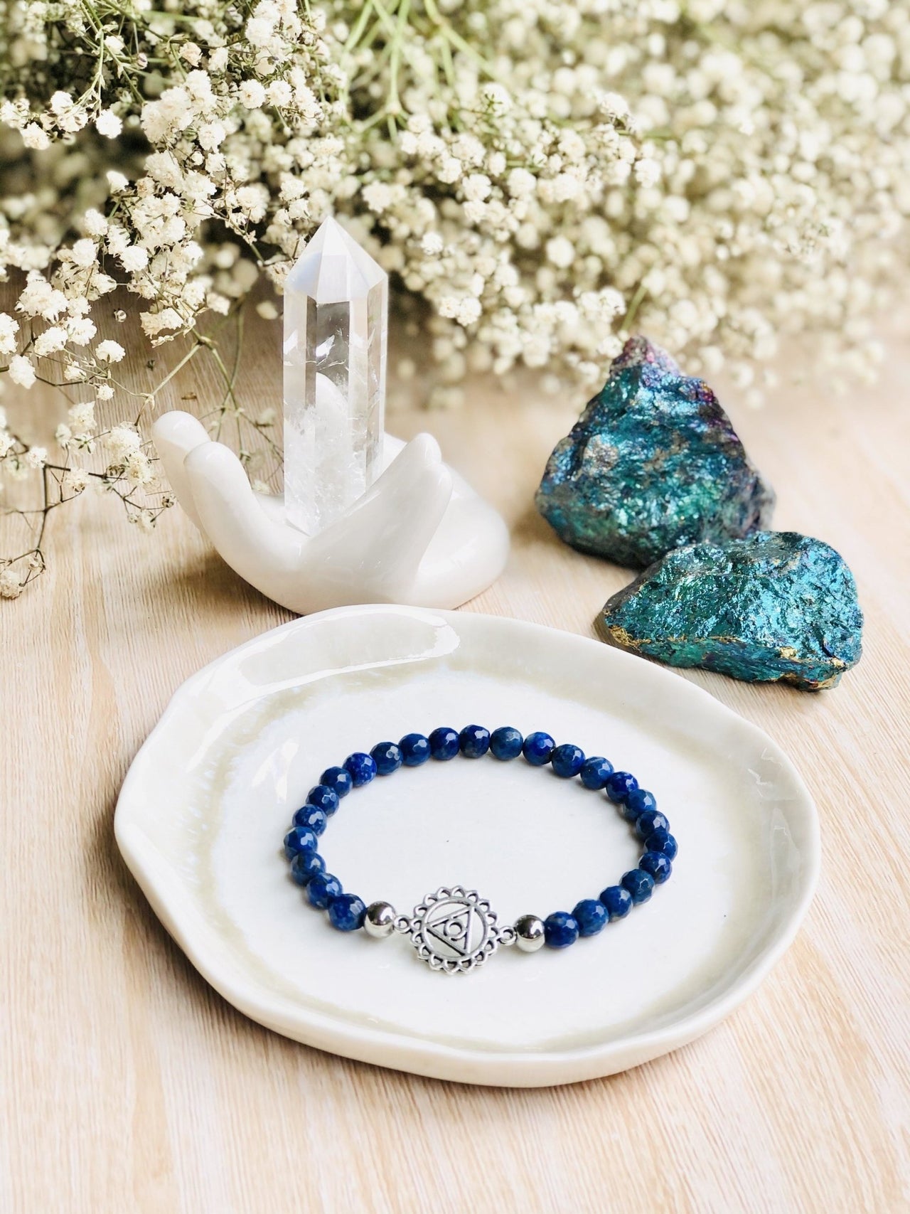 Lapis Lazuli ~ Throat Chakra Crystal Bracelet - Sentient Creations