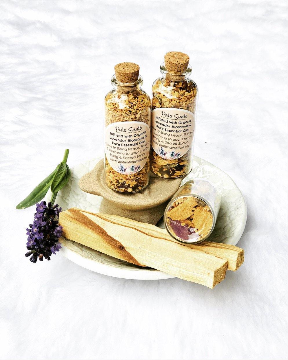 Palo Santo, Lavender & Amethyst Calming Loose Incense Blend - Sentient Creations