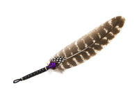 Thumbnail for Purple Intuition - Third Eye Chakra Shamanic Feather Wand - Sentient Creations